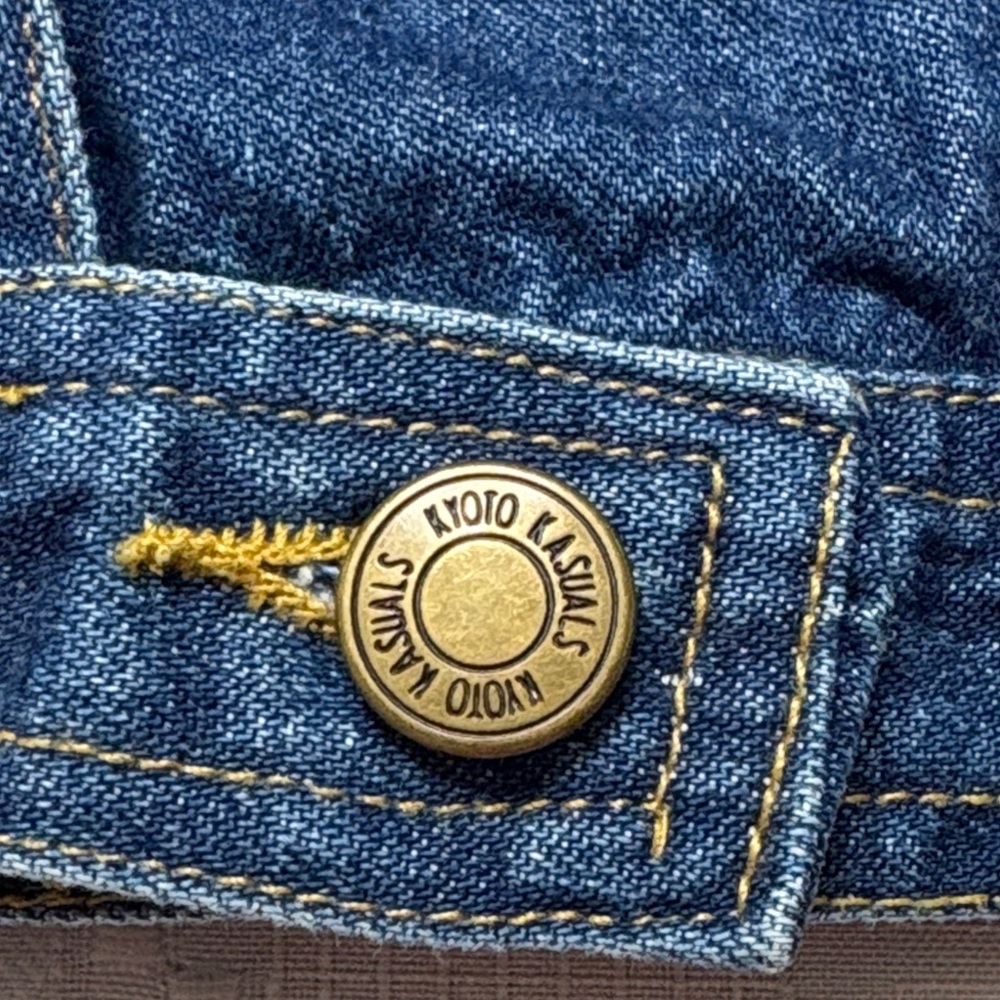 Vintage Kyoto Kasuals Jean Jacket Womens Western Blue Chore Coat -Size Large - Picture 3 of 6